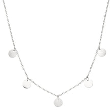 Close-up of the PURELEI Kalea Necklace in silver, featuring a dainty pendant and adjustable chain, perfect for layering.