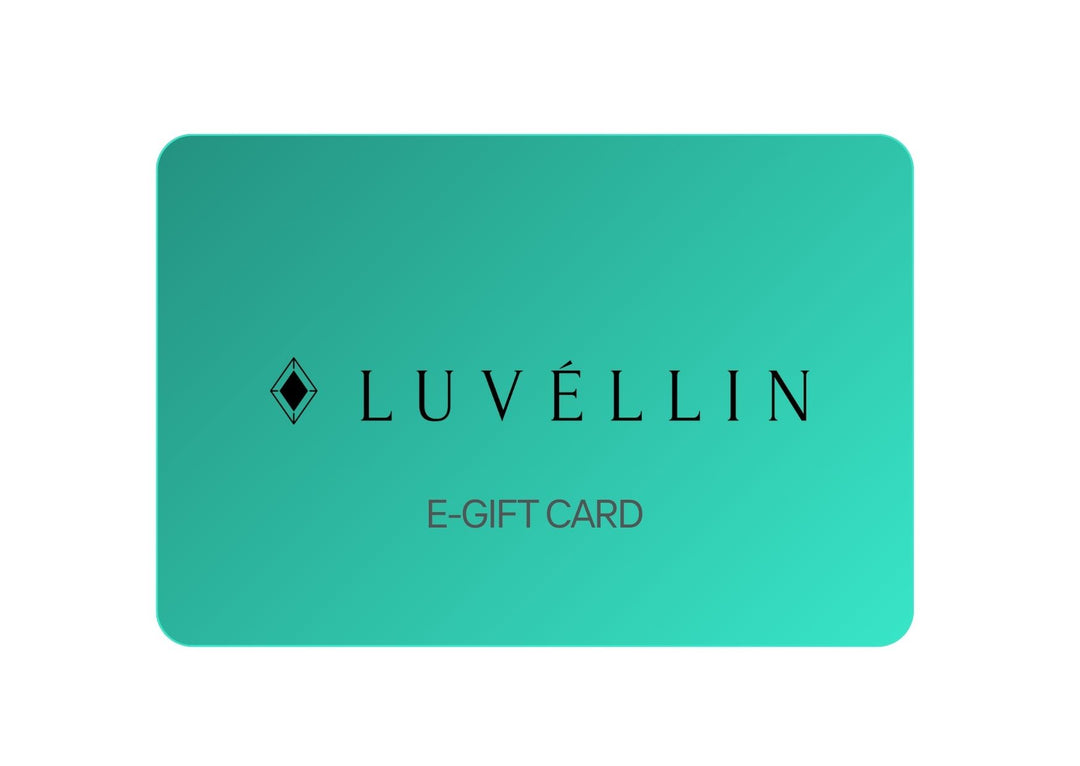 Luvéllin E-Geschenkkarte – hochwertige Schmuckgeschenkoption von 25 € bis 500 €.