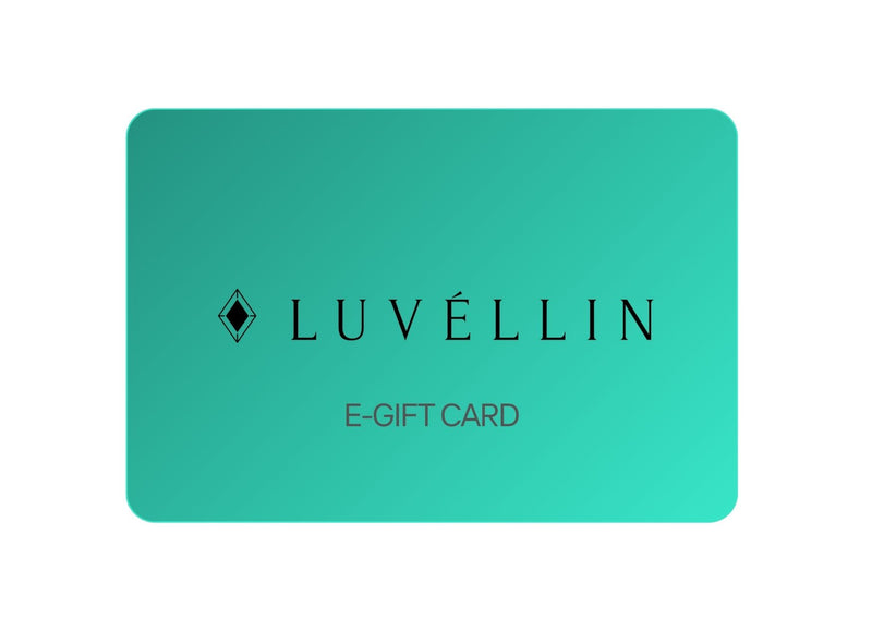 Luvéllin E-Geschenkkarte – hochwertige Schmuckgeschenkoption von 25 € bis 500 €.