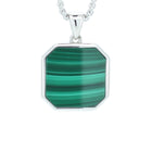 Pendentif en pierre de malachite