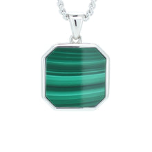 Pendentif en pierre de malachite