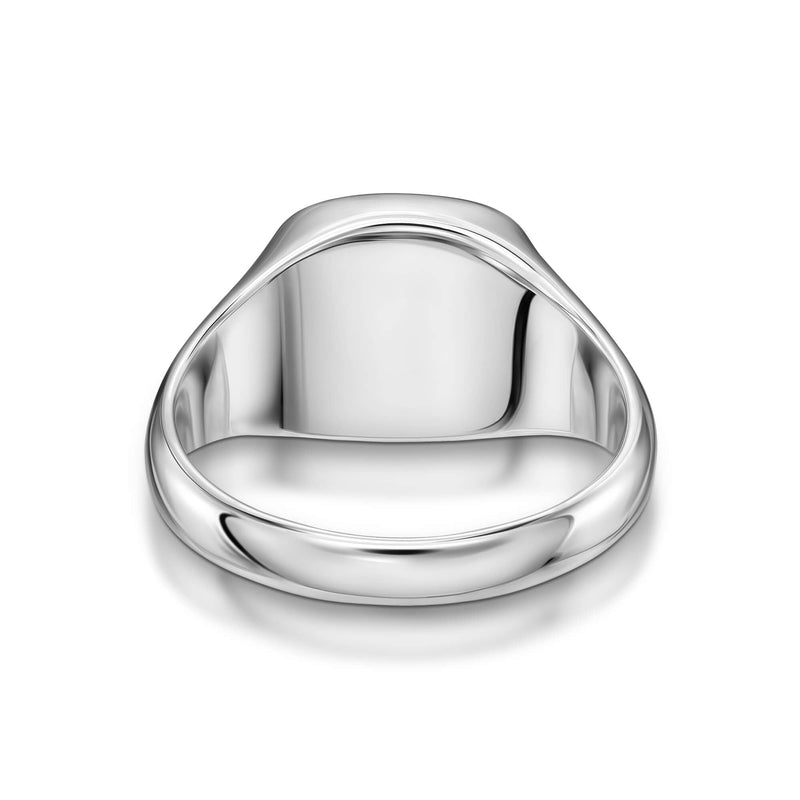 SIEGELRING ONYX SQUARE 925 SILBER RHODINIERT - IDENTIM®